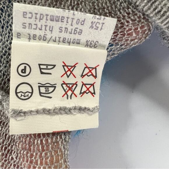 Alessandro Dell'Acqua Women's Mohair Turleneck Sweater Size 44 / US 10 Blue Grey - Picture 10 of 12